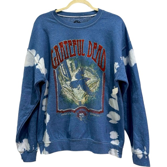 Grateful Dead Tops - NWT Grateful Dead Band Bleached Dyed Crewneck Sweatshirt Medium
